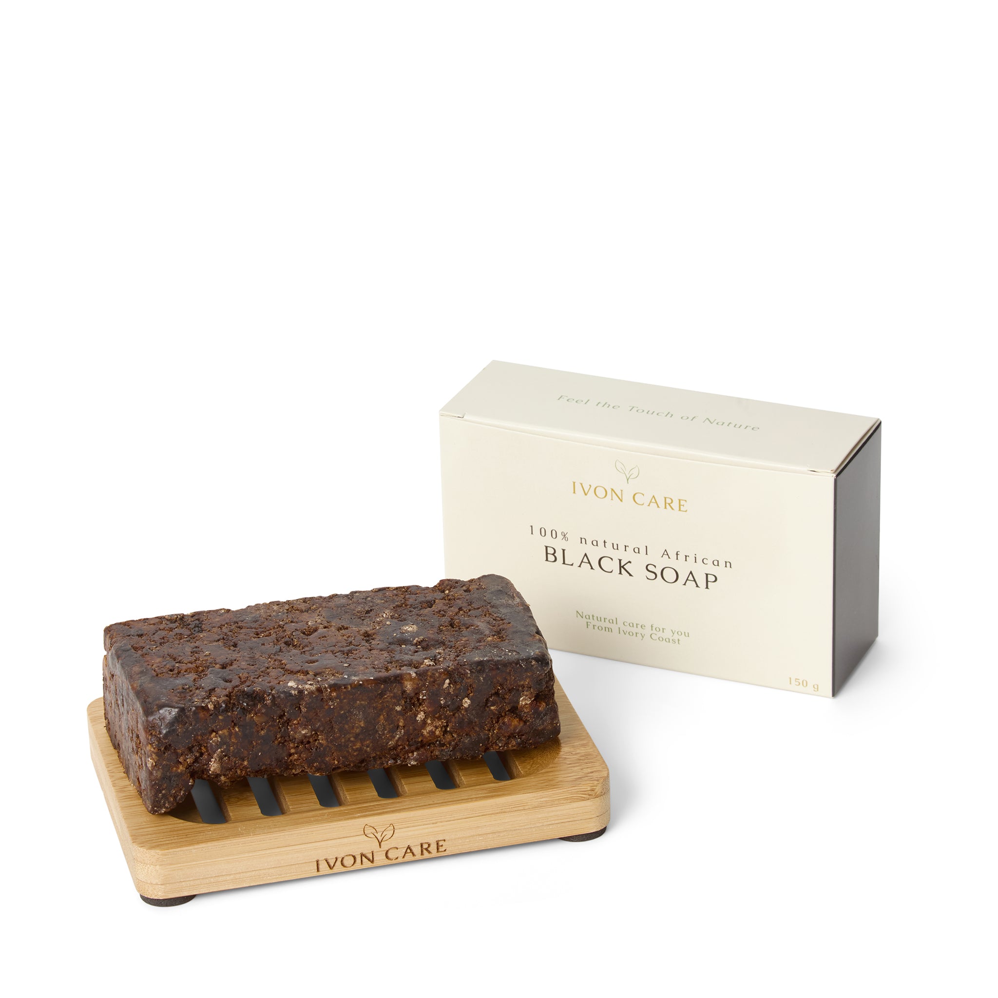 African Black Soap + Tvålfat Bambu Set