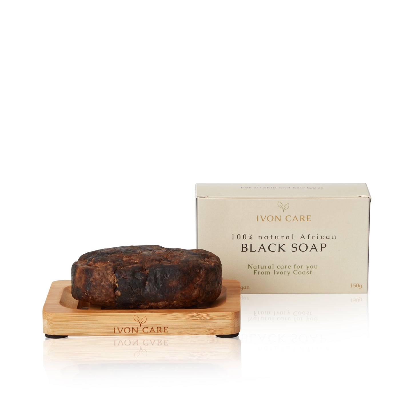 African Black Soap + Tvålfat Bambu Set